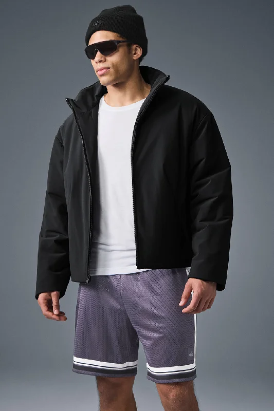 Men's antibacterial bomber jacket-Stretch Woven Notable Jacket - Black