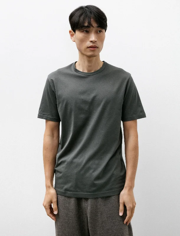 Men's longline t-shirt-SS Crew Neck Classic T-Shirt Drill Green