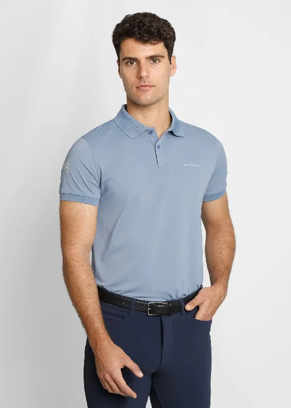 Men's lightweight office polo shirt-Blaze Polo Shirt (Steel Blue)