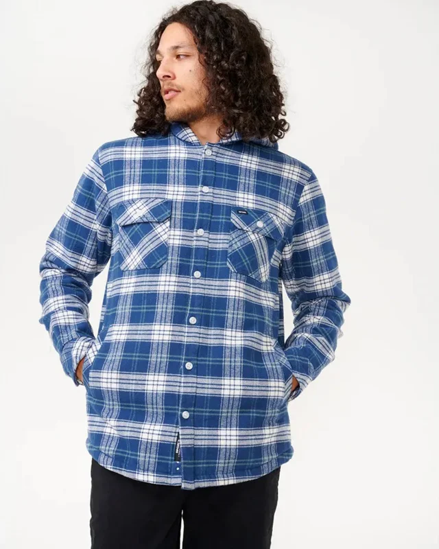 Men's relaxed fit casual shirt-Shores Sherpa Lined Flannel Shirt