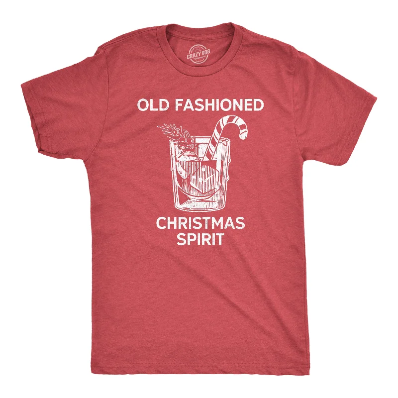 Men's organic cotton t-shirt-Old Fashioned Christmas Spirit Men's T Shirt