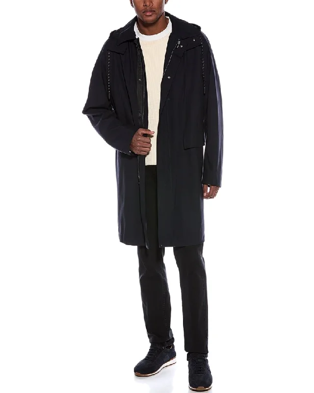 Men's high-stretch parka-BOSS Hugo Boss Wool-Blend Trench Coat