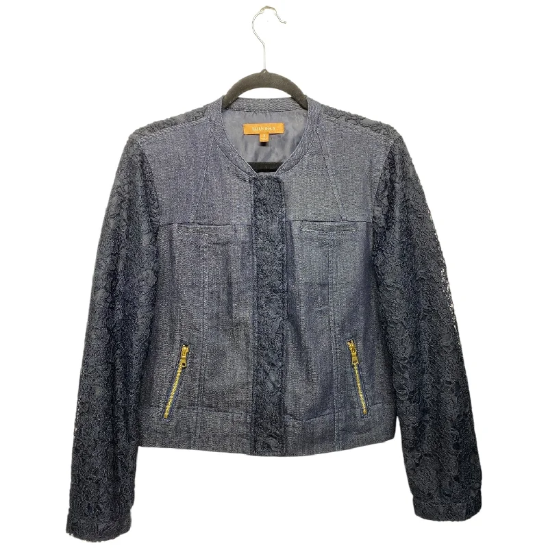 Men's summer fleece jacket-Jacket Denim By Ellen Tracy In Blue Denim, Size: M