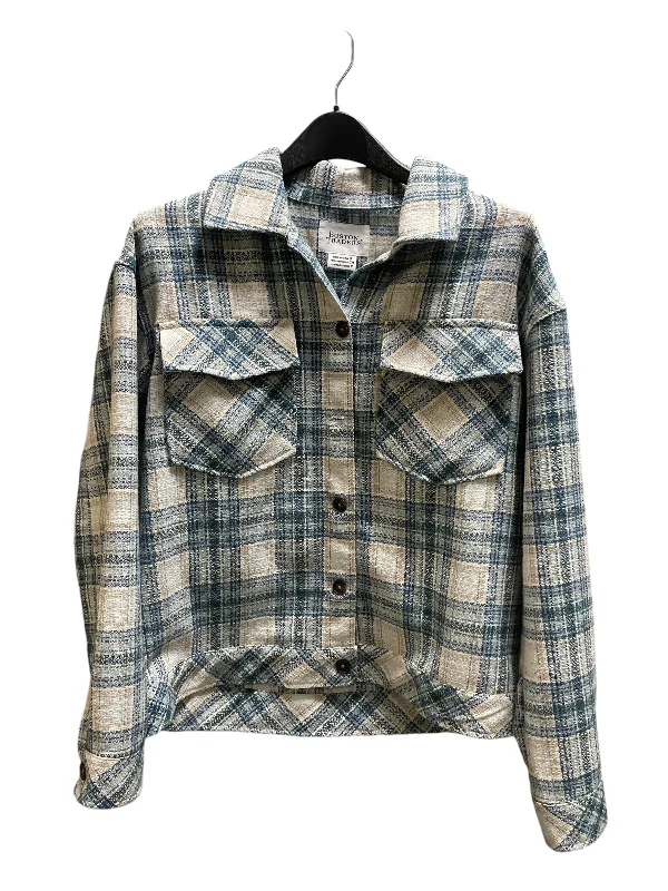 Men's comfortable trench coat-Jacket Other By Clothes Mentor In Plaid Pattern, Size: S