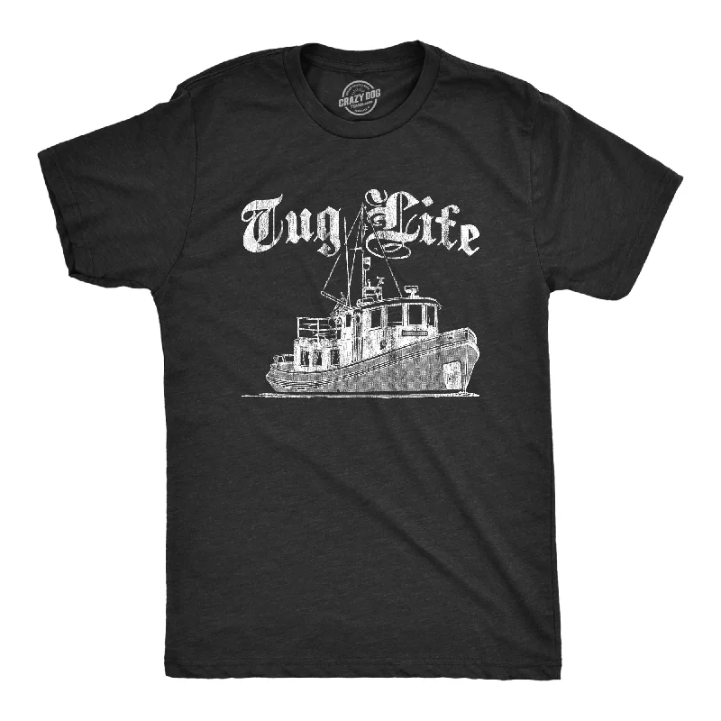 Men's fitted muscle t-shirt-Tug Life Men's T Shirt