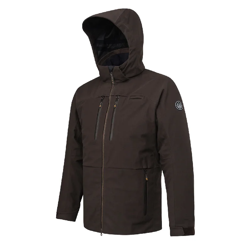 Men's weatherproof utility jacket-Beretta Bakhold 3L Jacket Brown Bark