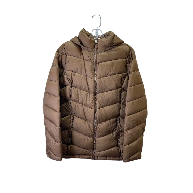 Men's sporty trench coat-Jacket Puffer & Quilted By Charter Club In Tan, Size:M