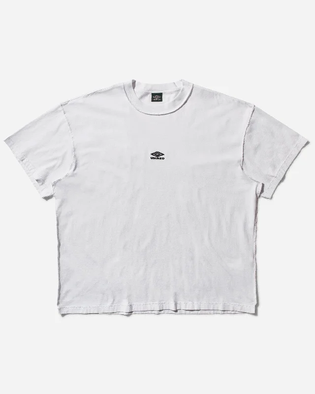 Men's longline t-shirt-Men's Inside Out Logo T-Shirt White