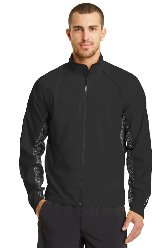 Men's versatile fleece-Ogio Mens Endurance Trainer Wind & Water Resistant Full Zip Jacket - Blacktop