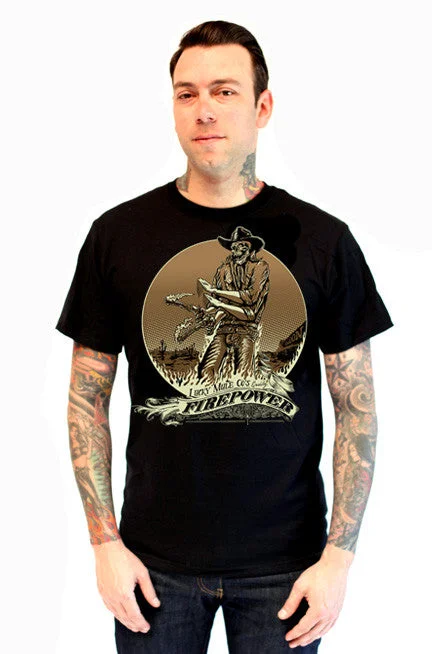 Men's unique design t-shirt-Lucky Firepower  M-310