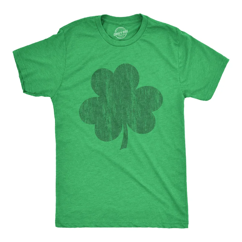 Men's vintage wash t-shirt-Distressed Clover Men's T Shirt