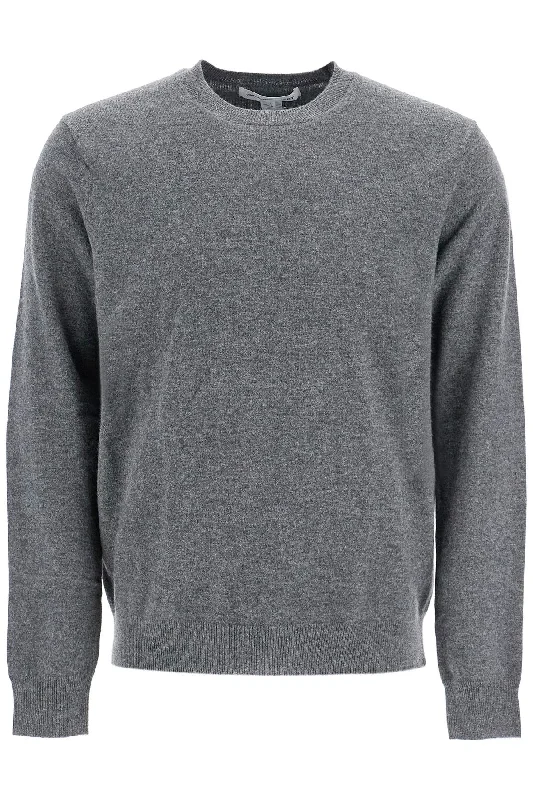 Men's eco-friendly sweatshirt-Comme Des Garcons Shirt Men's Wool Crewneck Pullover