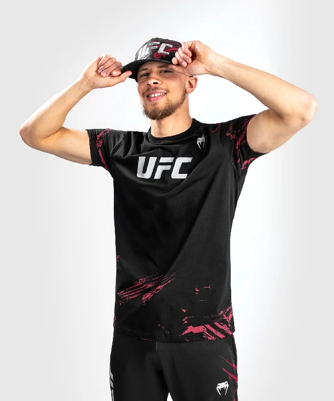 Men's distressed t-shirt-UFC Venum Authentic Fight Week 2.0 Men’s Short Sleeve T-Shirt – Black