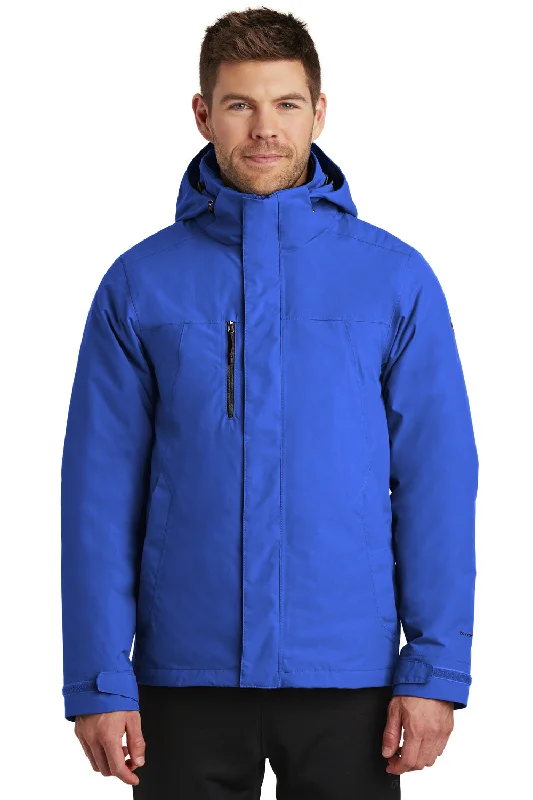 Men's versatile trench coat-The North Face Mens Traverse Triclimate 3-in-1 Waterproof Full Zip Hooded Jacket - Monster Blue - Closeout